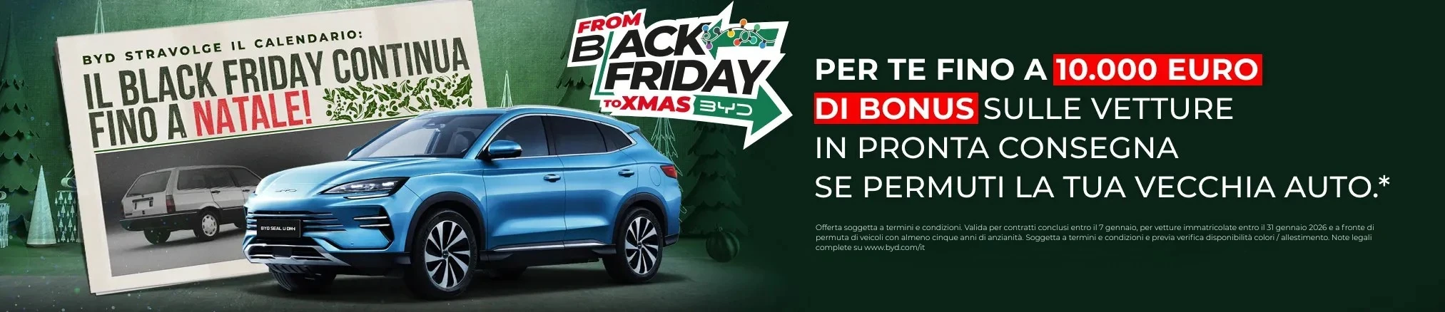 Offerte di Natale su gamma elettrica e ibrida plug-in ag亚洲集团: Fino a 10.000€ di bonus